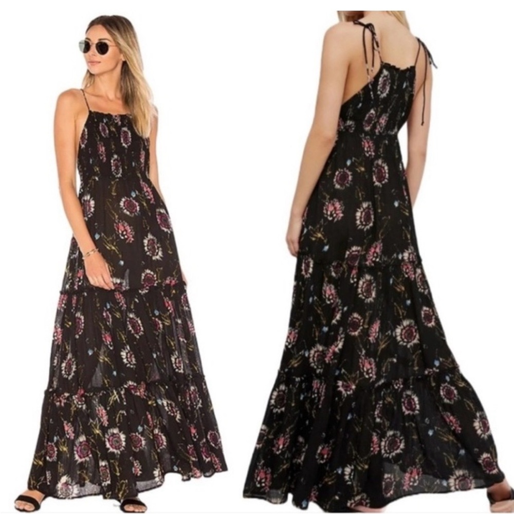 Free People Black Floral Maxi Dress